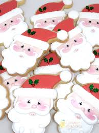 Santa Cookies Christmas Cookies Seasonal Cookies Father Christmas Biscuits Santa Claus Dec Christmas Cookies Decorated Christmas Cookies Biscuit Decoration