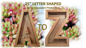 Custom Made Vertical Succulent Planter Box Large 25 Alphabet Letters Garden Living Wall Art Succulent Planters Box Succulent Planter Diy Succulent Planter