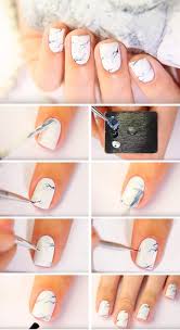 Repeat these steps for all your nails. One Marble Nail