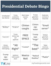 We did not find results for: Presidential Debate Bingo Cards To Print And Play Clinton Vs Trump 2016 Tvline