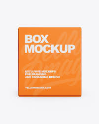 Paper Box Mockup In Box Mockups On Yellow Images Object Mockups