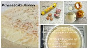 Alhamdulillah resepi pilihan setiap masa. Cuma Guna 3 Bahan Saja Dah Boleh Buat Cheese Cake Yang Gebu Ini Resepinya