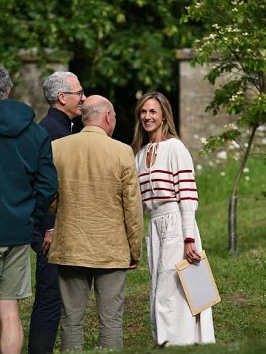 Ahead of a big day tomorrow, Bride and groom-to-be Harriet Sperling and  Peter Phillips attend a final rehearsal at the All Saints Church in Kemble  on June 5, 2026 in Gloucestershire, supported