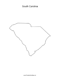 South Carolina Blank Map South Carolina Art South Carolina Tattoo State Outline