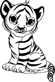 A cute baby tiger reading a book. Nice Cute Baby Tiger Coloring Page Unicorn Coloring Pages Cartoon Tiger Animal Coloring Pages