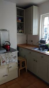 The Kitchen Is Finally Painted We Used Dulux Salisbury Stones 6 On The Walls And A Colour Matched To Farrow A Home Kitchens Cottage Kitchen Kitchen Furniture