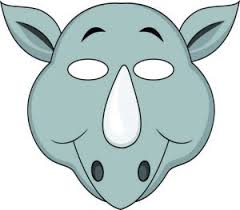 Animals with face masks coloring pages. Jungle Masks