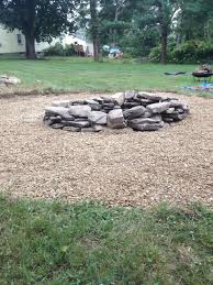 Natural Stone Fire Pit American Traditional Garden Boston Houzz