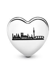 Haushalt fehlen darf:auf diesem untersetzer ist die skyline von münchen verewigt: Pandora Charm Herz Munchen Skyline 792015 E035 Wenz
