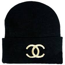 Chanel knit cap hat 100% cashmere gray silver coco mark accessories and chaintop rated chanel knit cap hat sports line wool hair cashmere used cc coco mark gray _6413top rated. Fendi Ispired Beanie Hat Beanie Hats Black Beanie Beanie