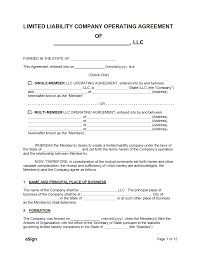 If an illinois llc is going to have employees or multiple members, it will need to. Free Llc Operating Agreement Template Pdf Word