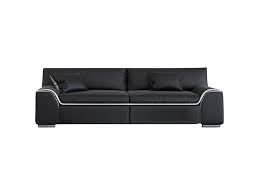 Schlafsofa schwarz kunstleder elegant ecksofa kunstleder schwarz. Sofa Schwarz Weisse Konstrastlinie 2 Sitzer Azure Aus Kunstleder