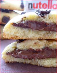 Cookies Coeur Fondant Nutella Perle En Sucre Recette Cookies Moelleux Recette Cookies Nutella Cookies Recette