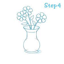 First, draw an unopened portion of the bud in the center of the rose. How To Draw A Flower Vase Beginning Drawings Flower Vases Flowers