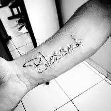 Blessed rose blessed forearm tattoos for men best tattoo ideas. 60 Blessed Tattoos For Men Biblical Lettering Design Ideas