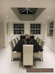 We recommend that you opt for chairs under 50cm wide. Stone 4 Home On Twitter Slender And Sleek Granite Dining Table Although Showing 8 Chairs Suitable As A 12 Seater Made To Exactly Match The Size Of The Skylight Above With A
