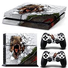 Ps4 Playstation 4 Console Skin Decal Sticker T Rex Dinosaur 2 Controller Skins Set Geek Gifts Gaming Accessories Online Video Games