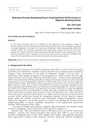 Pdf Business Process Reengineering In Organizational Performance In Nigerian Banking Sector
