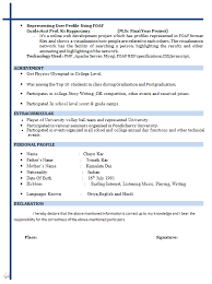 Download bsc it resume format for freshers. M Sc Computer Science Model Resume