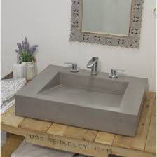 50 / 50 split double bowl style. Hydeconcrete Ramp Double Concrete Rectangular Vessel Bathroom Sink Wayfair