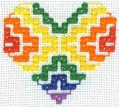 I have a x stitch design printed and the holes for the thread are really large. Free Heart Cross Stitch Printable Patterns Cross Stitch Beginner Beginner Cross Stitch Patterns Free Simple Cross Stitch