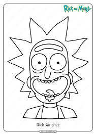 Kawaii and spooky gothic satanic coloring pages for adults (pastel goth coloring series) 1,197. Free Printable Rick Sanchez Pdf Coloring Page