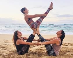 Marissa Angelfoodie Kellilovemusic All Three Of Us Rocking Gear By Onetribeapparel Hanumanlo Three Person Yoga Poses Yoga Challenge Poses Acro Yoga Poses