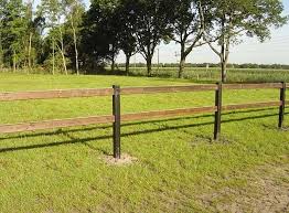 Der Kombi Zaun Der Kombizaun Ist Eine Kombination Aus Kunststoffpfosten Und Holzriegeln Hierbei Konnen Wir Sowohl Runde Als Auch Kop Zaunbau Weidezaun Zaun