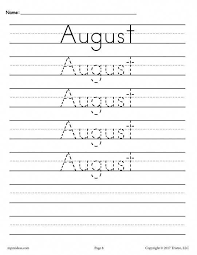 August Handwriting Practice Worksheet Handwritingtips Handwriting Analysis Handwriting Worksheets Learn Handwriting