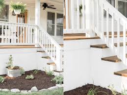 I have already had tons of questions about our new steps, since revealing our farmhouse front porch makeover a few weeks ago, so i decided it was time to give a few more details on the project. How To Cover Concrete Steps With Wood Farmhouse On Boone