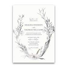 Personalized Wedding Invitation Hand Drawn Greenery Wreath Hand Drawn Wedding Invitations Fun Wedding Invitations Personalised Wedding Invitations