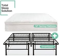 Night Therapy Spring 12 Inch Euro Box Top Mattress And Smartbase Complete Set Queen Queen Bedroom Furniture Mattress Mattress Springs