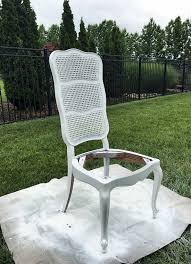 Cane Backed Chair Makeover With Spray Paint Cane Back Chairs Cane Chair Makeover Chair Makeover