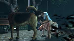 1boy 2girls 3d absurdres animal genitalia animal penis assisted  fellatio big penis canine canine penis erection fellatio female female on  feral feral german shepherd highres human on feral knot