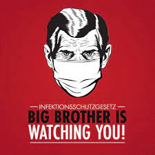 What material is this item made of? Infektionsschutzgesetz Big Brother Is Watching You Afd Kreis Bielefeld