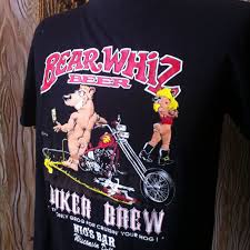 Bear Whiz Beer Biker Brew 1990 Large Black T Shirt Nig S Etsy Black Tshirt Biker Vintage Outfits