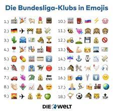 Inoffizielle flagge, die von allen privatpersonen im dr geführt werden durfte. Fussball Alle Bundesliga Klubs In Emojis Die Losungen Welt
