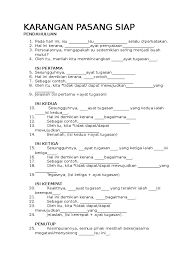 30 marah (karangan pasang siap) spm 2020. Karangan Pasang Siap