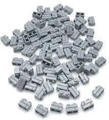Lego Bricks And Building Pieces 183448 Lego Lot Of 100 Light Bluish Grey Masonry 1 X 2 With Brick Pattern Profile Buy It Now O Brick Patterns Masonry Brick