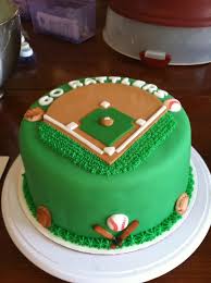 Baseball Diamond Cake Ideas Baseball Cake Maybe Not A Good Opportunity For Frosting Face Jack Baseball Birthday Cakes Cupcake Cakes Baseball Cake
