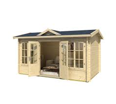 Lasita Maja Gartenhaus Kensington Holzhaus 4x3m 44mm Natur Mygardenhome