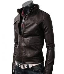 Dark Slim Brown Leather Jacket Strap Jacket For Men Brown Leather Jacket Men Mens Fashion Leather Jacket Men