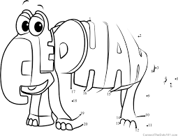 Show your kids a fun way to learn the abcs with alphabet printables they can color. Elephant From Wordworld Dot To Dot Printable Worksheet Connect The Dots