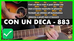 � facile con foto, audio e diagramma specifico. Con Un Deca 883 Tutorial Chitarra Accordi Canzoni Facili Youtube