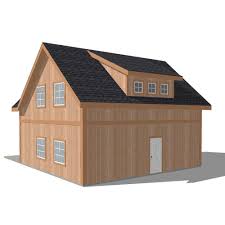 Barn Pros 2 Car 30 Ft X 28 Ft Engineered Permit Ready Garage Kit With Loft Installation Not Included Thd B Diy Shed Plans Garage Kits Pole Barn House Plans