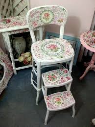 Mosaic Step Stool Shabby Chic Furniture Shabby Chic Decor Shabby Chic Chairs