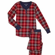 Nautica Ladies 2 Piece Fleece Pajama Set Red P55