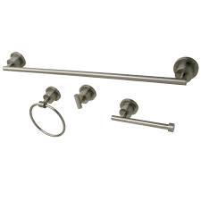 Union bath accessories in brushed nickel. Brushed Nickel Bathroom Accessories 3pc Combo 18 Towel Bar Ring Toilet Holder