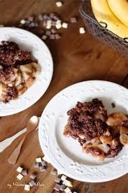 Crumble Ultra Gourmand Poires Bananes Et Chocolat Crumble Recette Crumble Gourmands