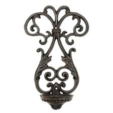Find great deals on ebay for wrought iron candle wall holders. Sungmor Cast Iron Wall Hanging Sconce Tealight Pillar Candlesticks Holder Vintage Simple Style Emblem Shape Home Candle Display Holder Handmade Art Candle Stand Decor For Indoor Outdoor Buy Online In